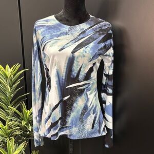 Whimsy Rose UPF 50+ safe sun, long sleeve rash guard,pattern swim top